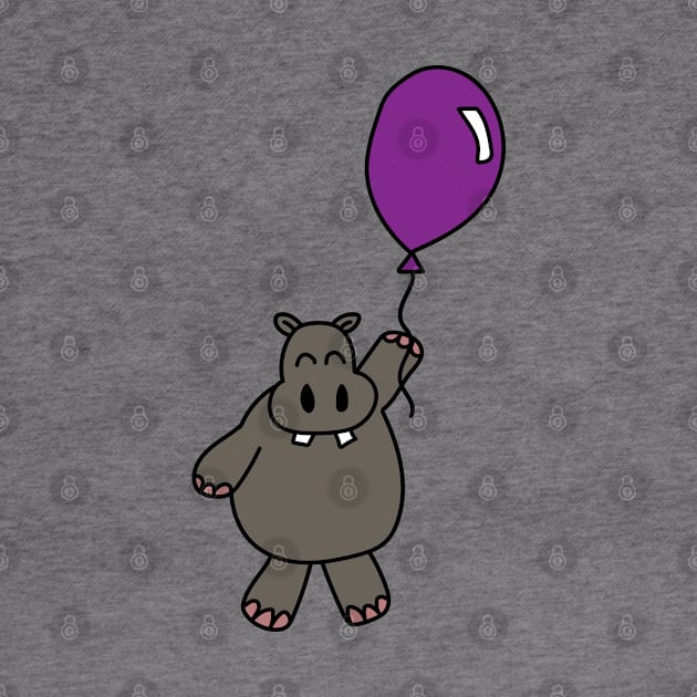 Hippo with Balloon by Bellewood222